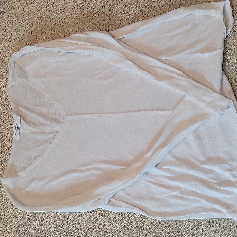 Project social T long sleeve white shirt